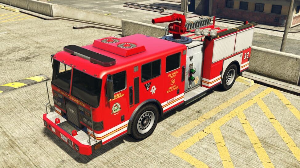 Original Firetruck screenshot from GTA Online
